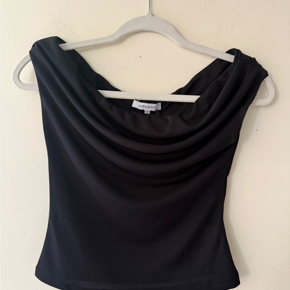 NWT Olivaceous Black Off-Shoulder Stretchy Top, size S - Picture 2 of 7